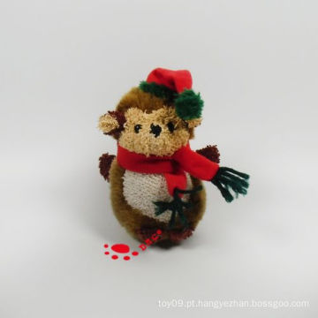 Macaco enchido mini do brinquedo do Natal